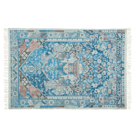 modra vzorova vonkajsia vnutorna rohozka klasicka vintage domov doma terasa veranda obyvacka spalna predsien textil.jpg